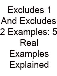 Excludes 1 And Excludes 2 Examples: 5 Real Examples Explained