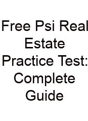 Free Psi Real Estate Practice Test: Complete Guide