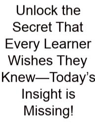 Unlock The Secret That Every Learner Wishes They Knew—Today’s Insight Is Missing!