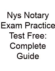 Nys Notary Exam Practice Test Free: Complete Guide