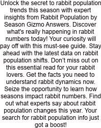 Unlock The Secret To Rabbit Population Trends This Season With Expert Insights From Rabbit Population By Season Gizmo Answers. Discover What's Really Happening In Rabbit Numbers Today! Your Curiosity Will Pay Off With This Must-see Guide. Stay Ahead With The Latest Data On Rabbit Population Shifts. Don’t Miss Out On This Essential Read For Your Rabbit Lovers. Get The Facts You Need To Understand Rabbit Dynamics Now. Seize The Opportunity To Learn How Seasons Impact Rabbit Numbers. Find Out What Experts Say About Rabbit Population Changes This Year. Your Search For Rabbit Population Info Just Got A Boost!