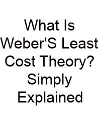 What Is Weber'S Least Cost Theory? Simply Explained