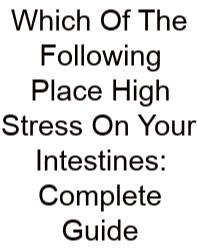 Which Of The Following Place High Stress On Your Intestines: Complete Guide