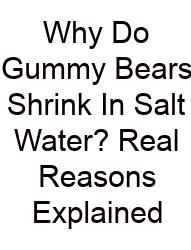 Why Do Gummy Bears Shrink In Salt Water? Real Reasons Explained